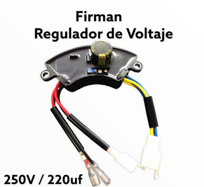 Regulador de Voltaje original generador Firman P03603 4550watts, Media luna pequeño AVR 250v/220uf