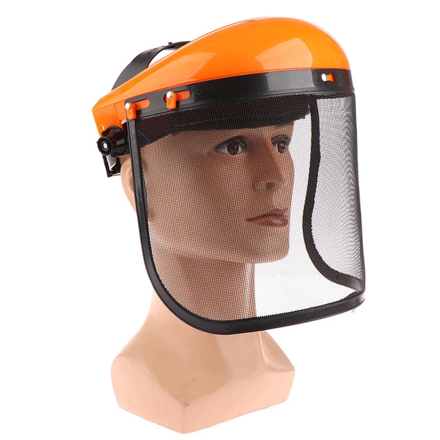 Casco de seguridad con visera de malla protectora