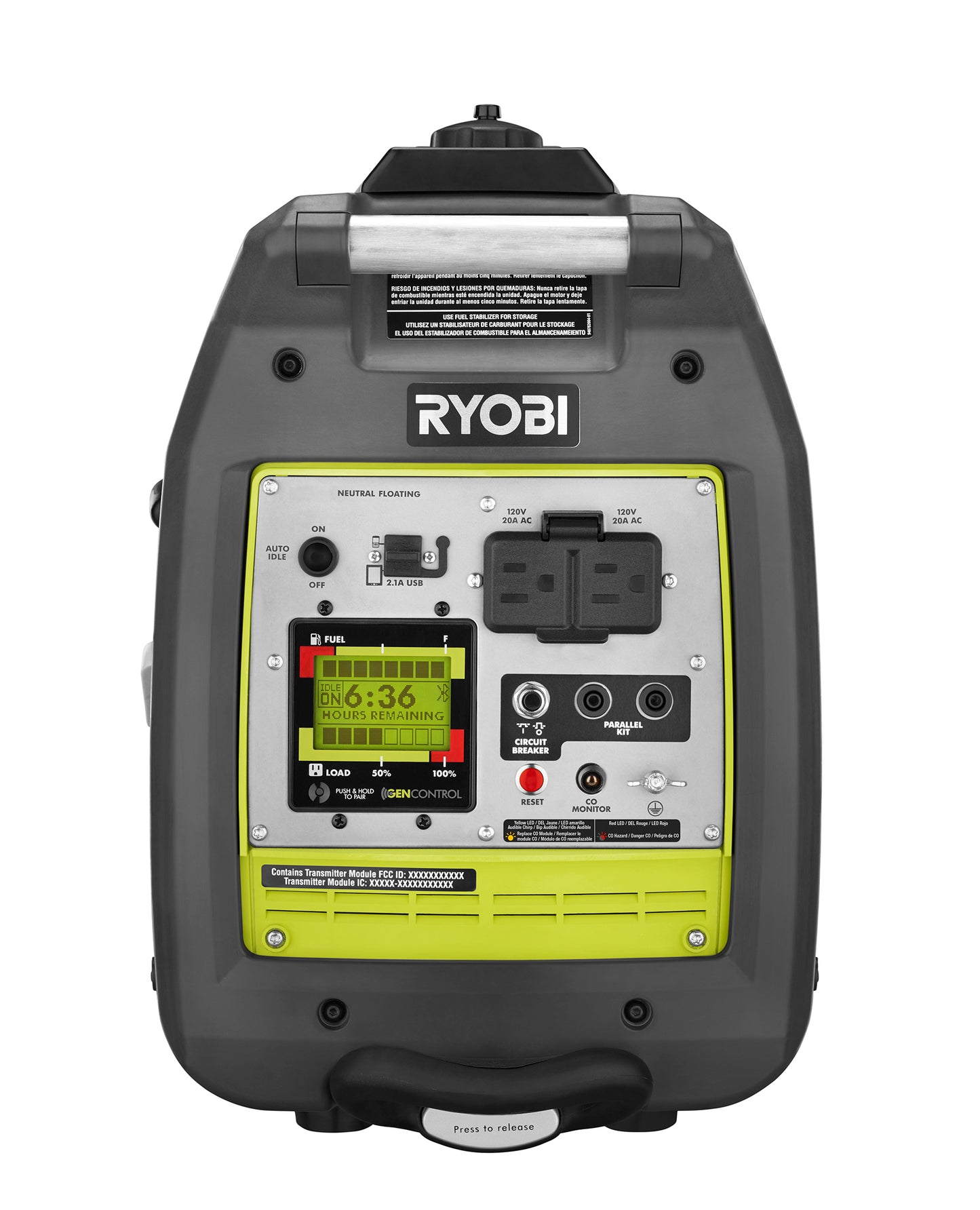 Generador Inverter Ryobi 2,300watts/ 1,800watts